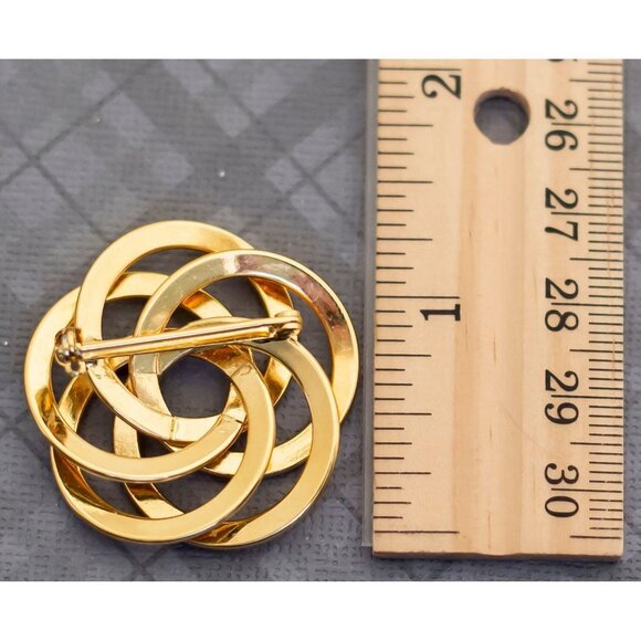 Vintage Gold Tone Multi Spiral Brooch G29 - Picture 2 of 2
